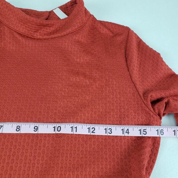 Free People Fit & Flare Dress Orange Womens Medium Long Sleeve Cutout Back - Picture 13 of 14